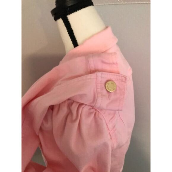 Lilly Pulitzer Laylani Calla Lilly Pink Denim Jacket - Size Small - Picture 4 of 12